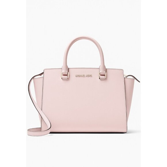 NWT MICHAEL KORS Selma Medium Top-Zip Satchel – Blossom Pink Saffiano $398 - Picture 1 of 9